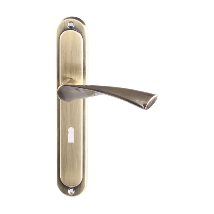 Maner usa interior, cu sild, Gato Roma, pentru cheie, metal, bronz antic, 90 mm