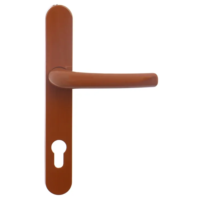 Maner usa interior, cu sild, Safir, pentru cilindru, aluminiu, stejar, 85 mm, 200 x 35 mm