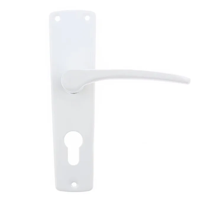 Maner usa interior, cu sild, Urbis 663, pentru cilindru, metal, alb, 54 mm