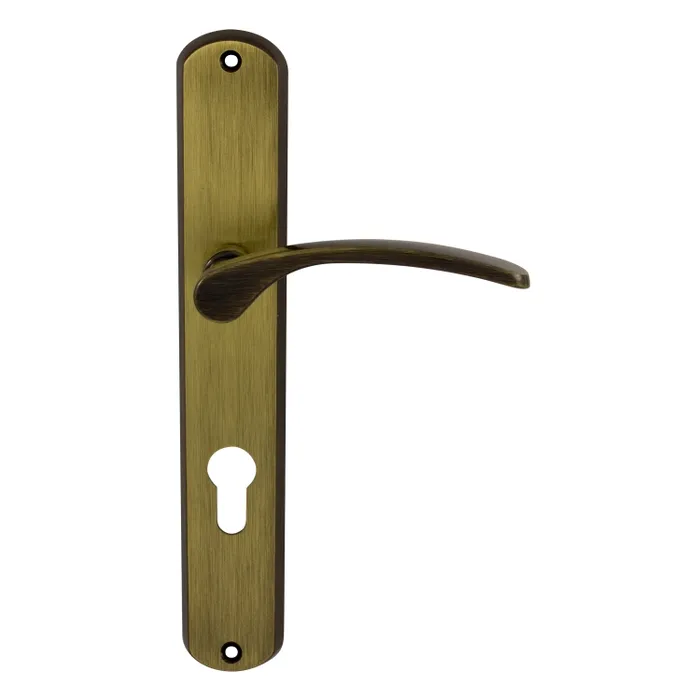 Maner usa interior, cu sild, Verofer Vienetta, pentru cilindru, zamac, bronzat grafiat, 72 mm