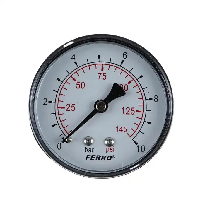 Manometru axial Ferro M6310A, D 63 mm, 1/4 ", 0 - 10 bar