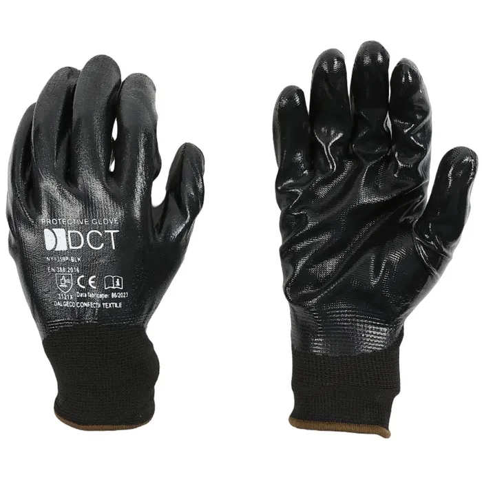 Manusi de protectie DCT Black, elastan + poliester, negru, marimea L