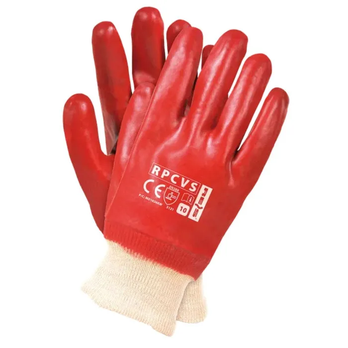 Manusi de protectie Marvel Redpo M151210, din bumbac + PVC, marimea L