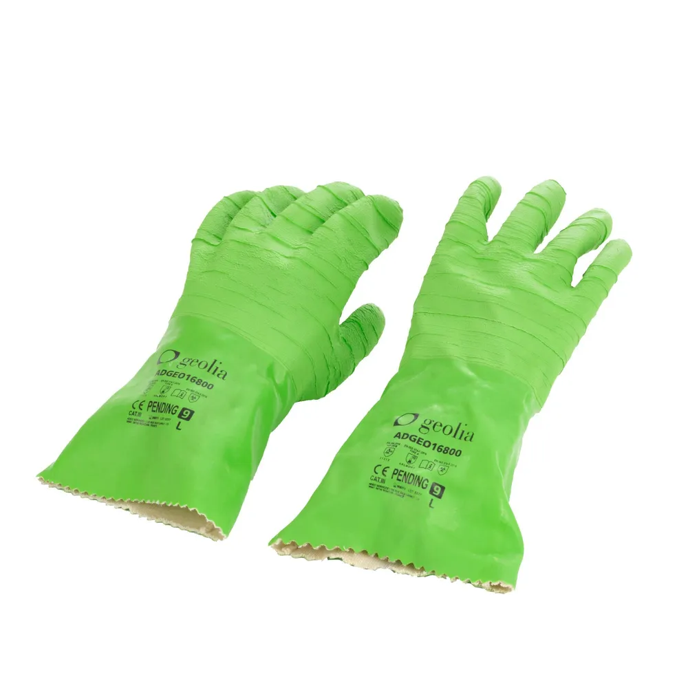 Manusi gradinarit, Geolia, pentru plante, latex, interior bumbac, marime 7 (S)