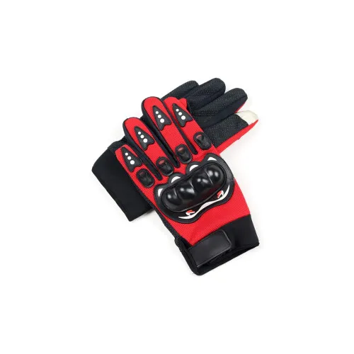 Manusi Moto, Atv, Bicicleta cu protectii, Marime universala, Rosu - Negru