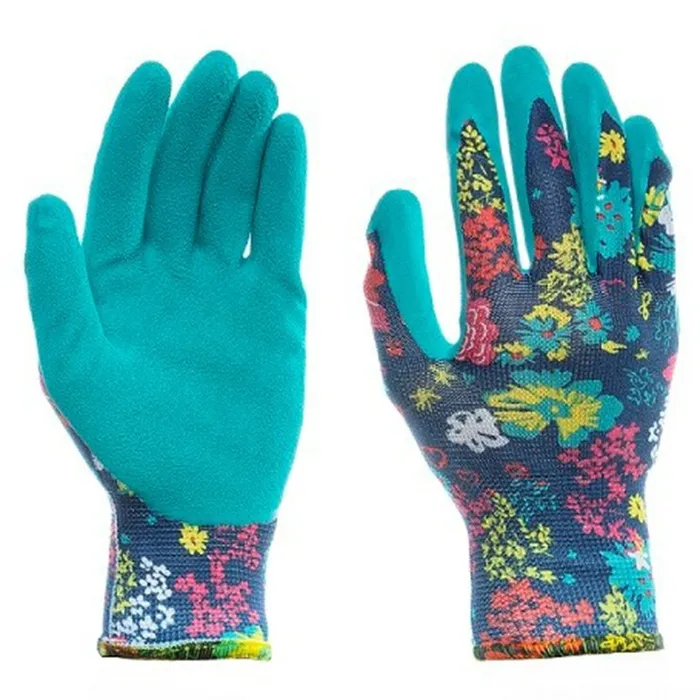 Manusi pentru gradina Garden DCT, poliester + latex, verde, marimea M