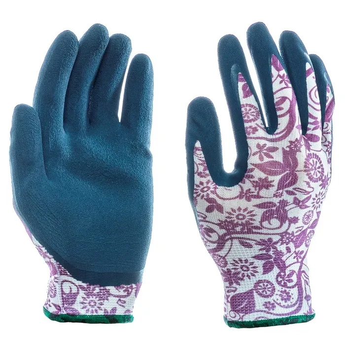 Manusi pentru gradina Garden DCT Violet, poliester + latex, verde + mov, marimea L 10