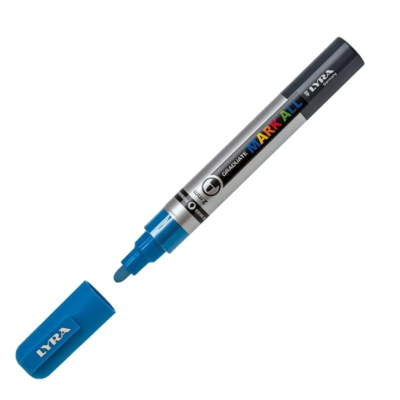 Marker permanent Graduate Mark All Lyra albastru deschis