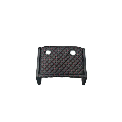 Masa de bord cu 2 suporti pentru pahare ,piele ecologica culoare Negru cusatura Rosie compatibila Mercedes Sprinter W905 2001-2006 — imaginea 4