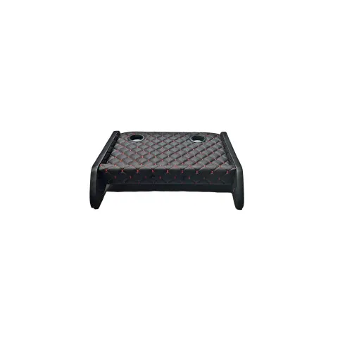 Masa de bord cu 2 suporti pentru pahare ,piele ecologica culoare Negru cusatura Rosie compatibila Mercedes Sprinter W905 2001-2006 — imaginea 2