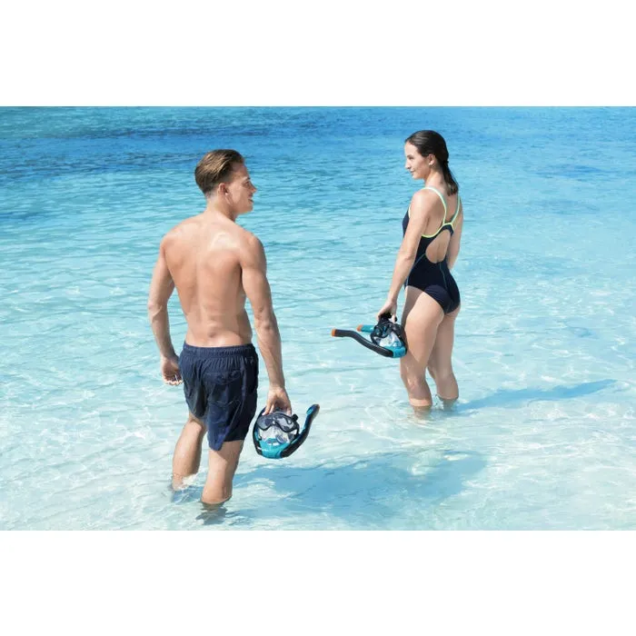 Masca de scufundare, Hydro Pro Bestway 24060, marime S/M, silicon + ABS, albastru + negru — imaginea 7