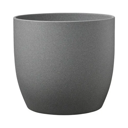 Masca Ghiveci Soendgen Basel Stone Ceramica Ø 27 Cm H 26 Cm Gri Inchis