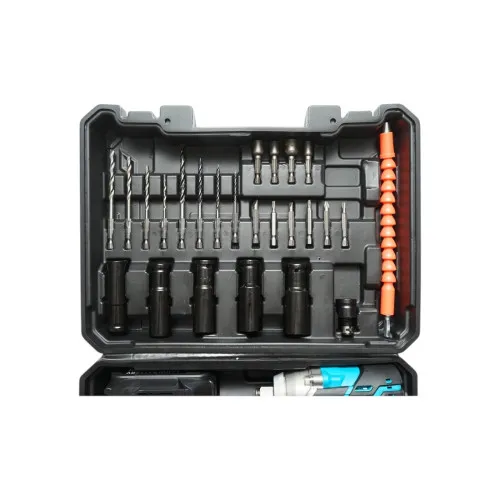 Masina de insurubat cu impact 1/2 inch 400Nm brushless 21V 2 acumulatori 3Ah trusa 31 piese Breckner Germany — imaginea 4