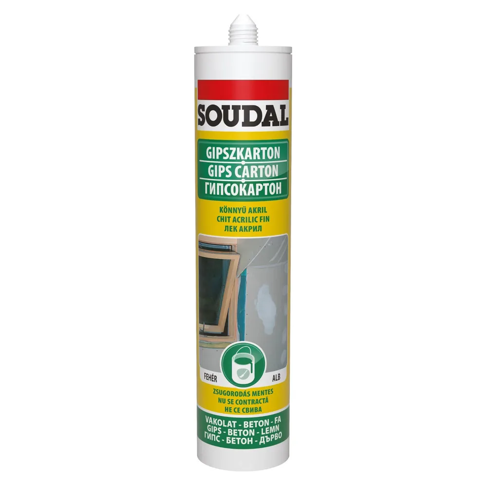 Mastic acrilic gips-carton, Soudal, alb, 280 ml