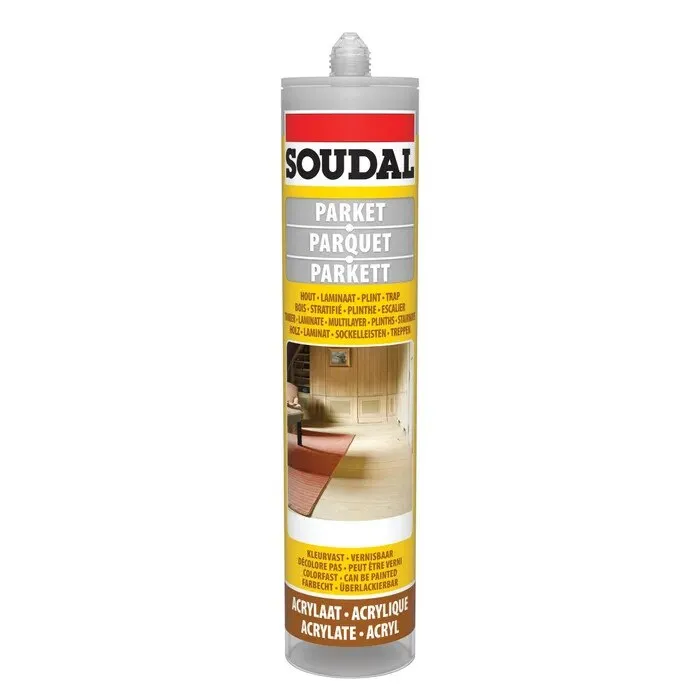 Mastic pentru parchet, Soudal, gri deschis, 290 ml