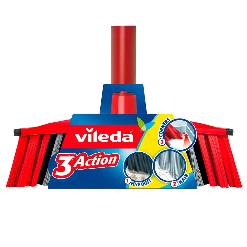 Matura universala cu coada Vileda 3Action, 130 cm, 3 tipuri de fibre, 460g