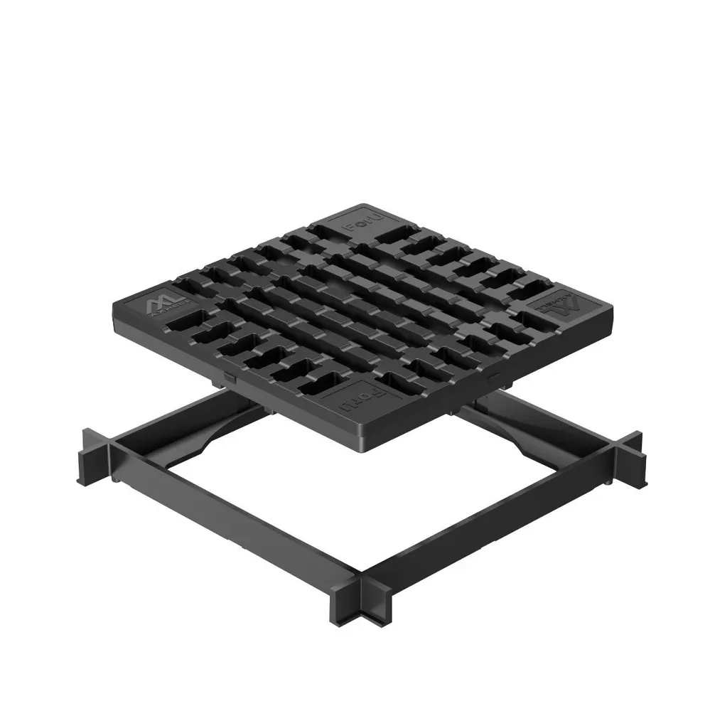Minigratar cu rama pentru camin, Axhell, cu gratar din polipropilena, A15, 142 x 142 mm