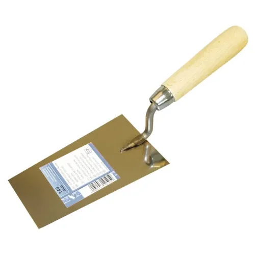 Mistrie trapezoidala pentru tencuit 140mm, maner din lemn, otel inoxidabil, set 1 bucata