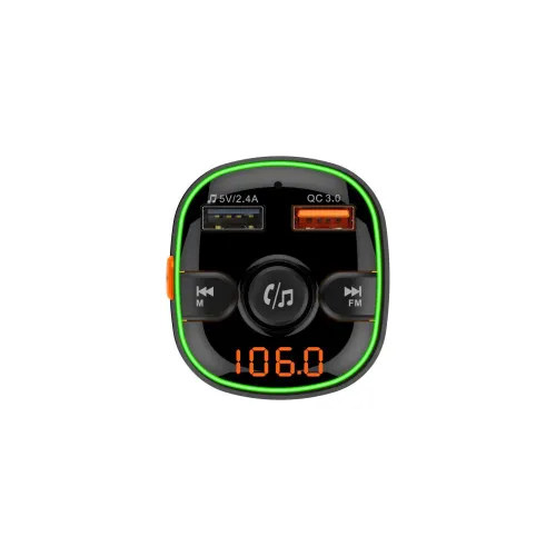 Modulator FM Akai FMT-52BT Bluetooth USB QC3.0 cu Hands-Free si afisaj LED — imaginea 2