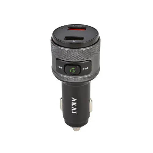 Modulator FM Akai FMT-C57BT Bluetooth 4.2 USB QC3.0 cu Hands-Free si afisaj LED