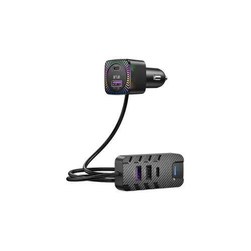Modulator FM auto Bluetooth 5.3 handsfree cu microfon 3xUSB-A 2xUSB-C 12–24V XO