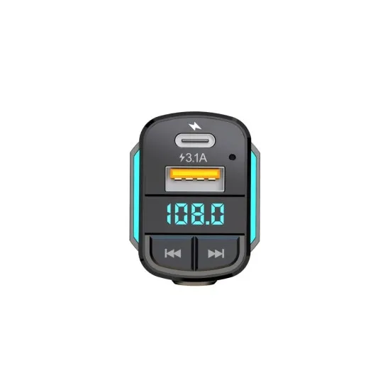 Modulator FM cu mufe de incarcare tip C, micro USB si lightening