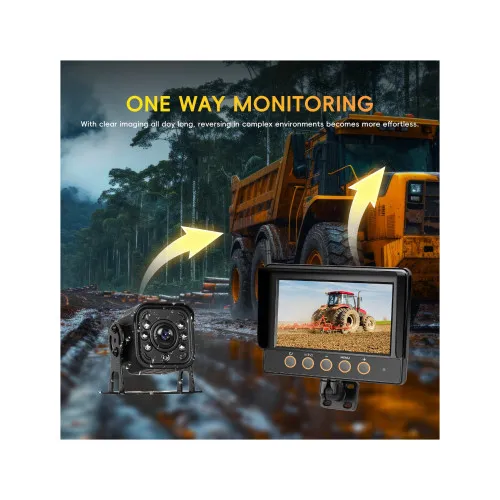 Monitor auto digital wireless 7 inch cu camera marsarier waterproof DC12V 36V — imaginea 4