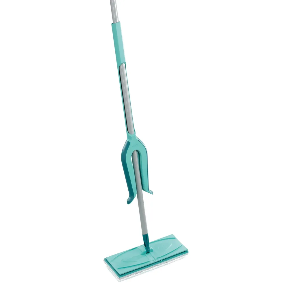Mop plat microfibra Leifheit Picobello Micro Duo M + coada telescopica + mecanism de presare, 32.7 x 42 x 147 cm