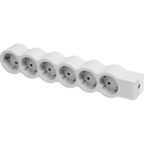 Multipriza electrica fara cablu Legrand RevOlution 6 prize, alb/gri