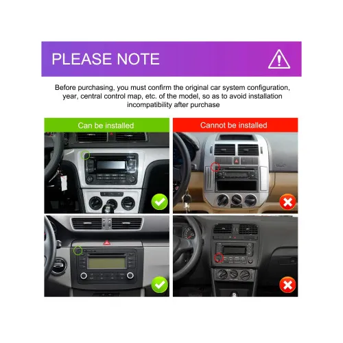 Navigatie Android 7 inch 4GB+64GB CarPlay Android Auto GPS WIFI compatibila Volkswagen Seat Skoda — imaginea 4