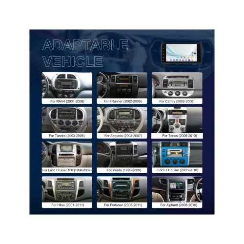 Navigatie Android ecran 7 inch 2GB+64GB CarPlay Android Auto GPS WIFI FM RDS compatibila Toyota — imaginea 6