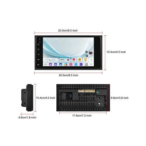 Navigatie Android ecran 7 inch 2GB+64GB CarPlay Android Auto GPS WIFI FM RDS compatibila Toyota — imaginea 2