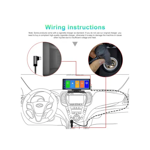 Navigatie auto portabila 10.26 inch HD Wireless Carplay Android Auto Bluetooth — imaginea 4