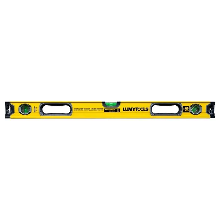 Nivela cu bula, magnetica, Lumytools LT16598, cu 3 indicatori, din aluminiu, 800 mm
