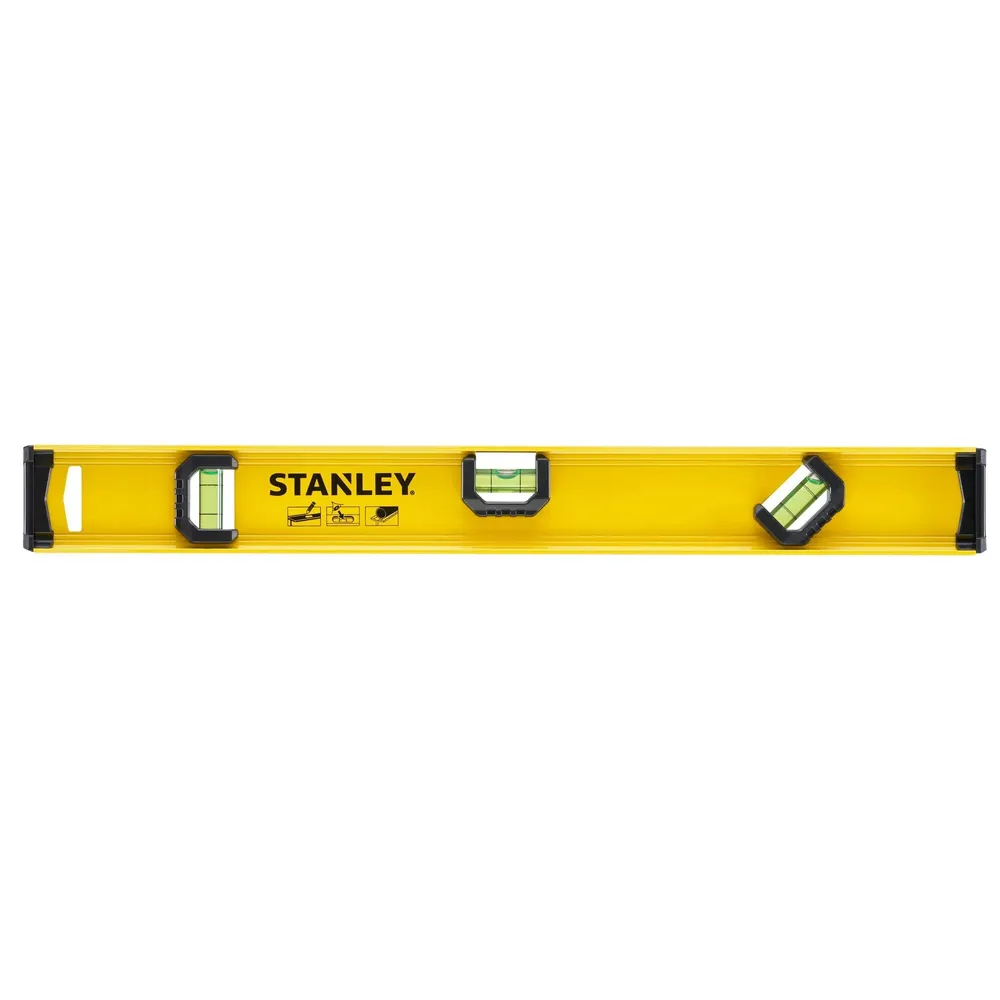 Nivela cu bula, Stanley 0-42-073, cu 3 indicatori, din aluminiu, 450 mm