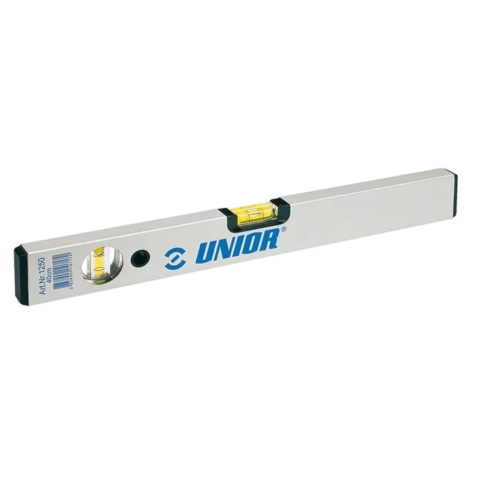 Nivela cu bula, Unior 1250, cu 2 indicatori, din aluminiu, 1000 mm