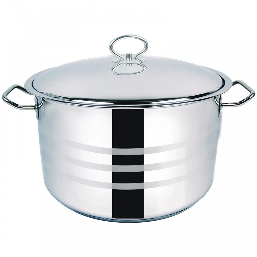 Oala inox, cu capac, baza 5 straturi, 4 L, 22 cm