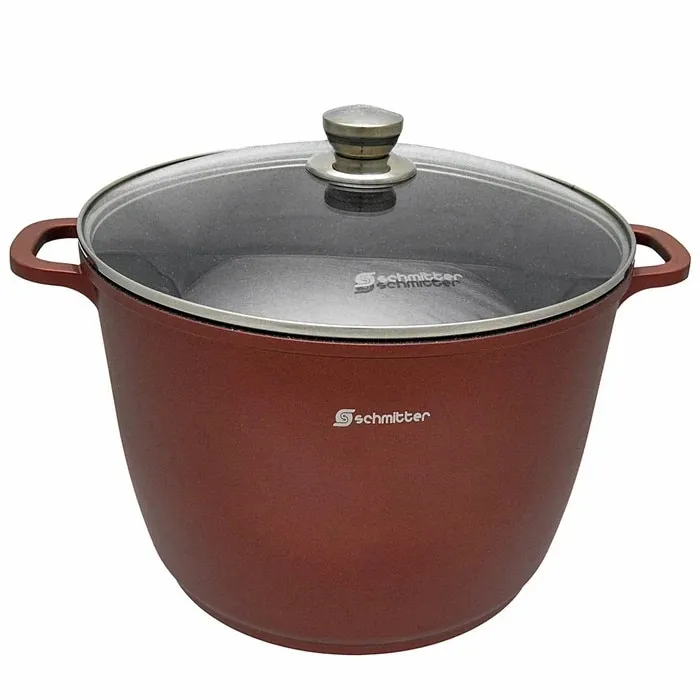 Oala Schmitter, cu capac, aluminiu turnat, interior ceramic, 10.5 L, 28 cm