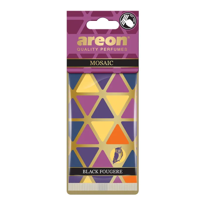 Odorizant auto, card, Areon Mosaic, Black Fougere, 19 x 7.5 x 0.5 cm