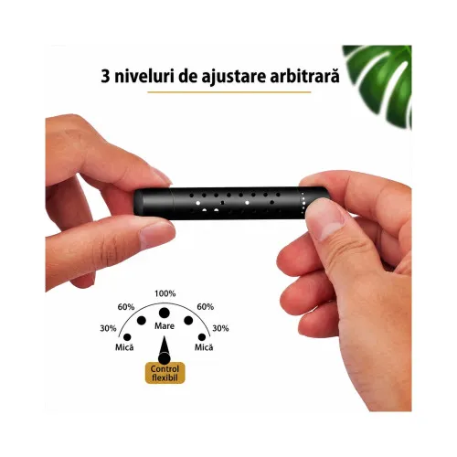 Odorizant auto pentru grila ventilatie din aluminiu cu rezerva parfumata Tabacco Vanilie Iasomie — imaginea 3