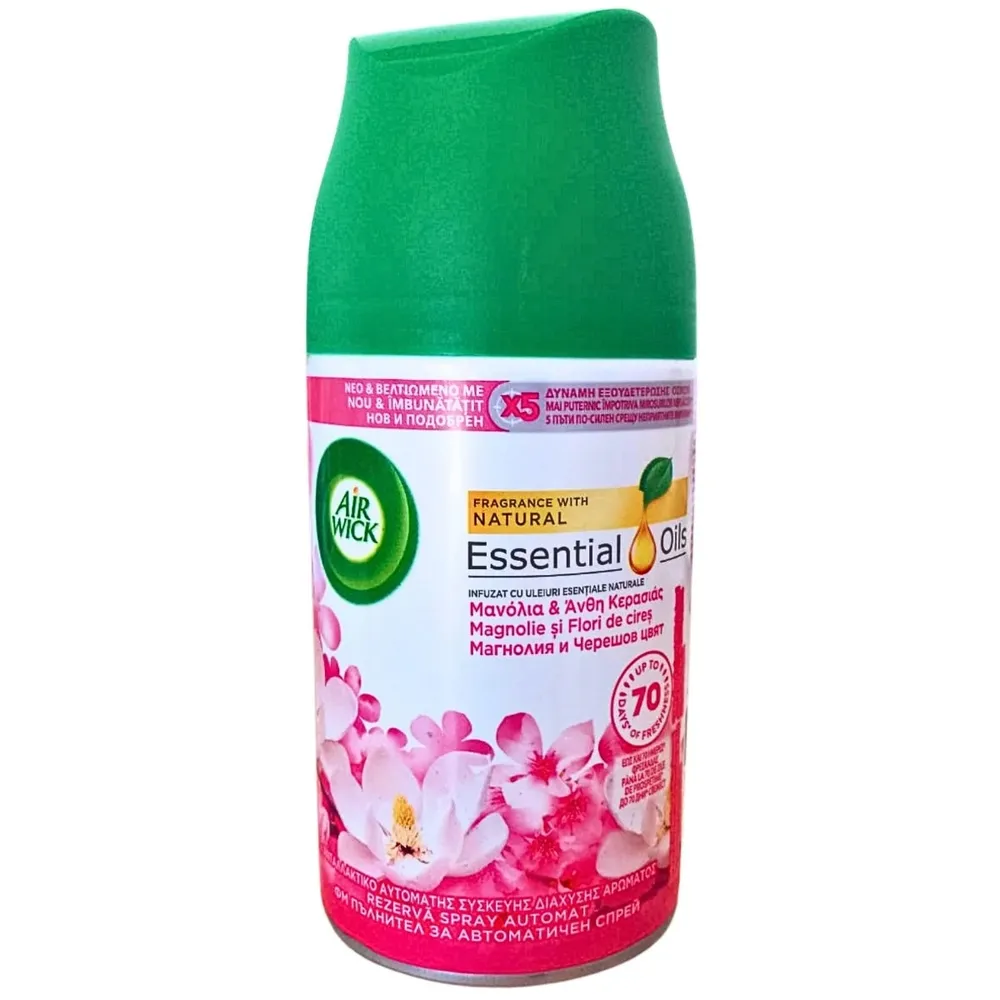 Odorizant camera Air Wick, rezerva, magnolie si flori de cires, 250 ml