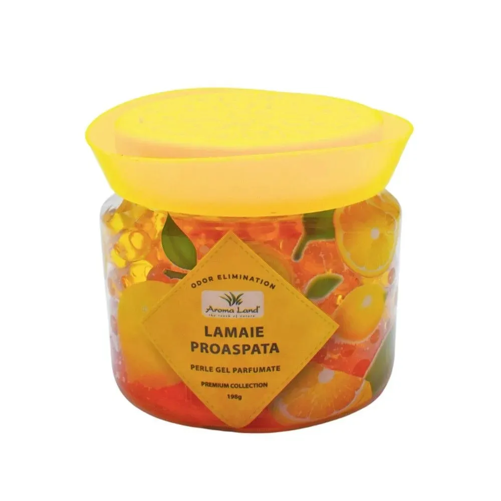 Odorizant camera Aroma Land, perle gel, lamaie, 198 g