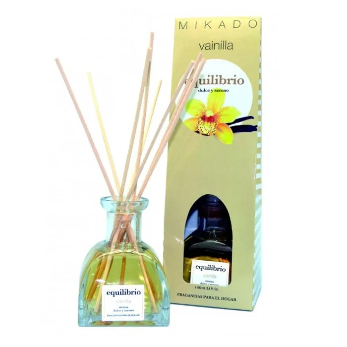 Odorizant camera cu betisoare, Mikado, Equilibrio, esenta vanilie, 100 ml