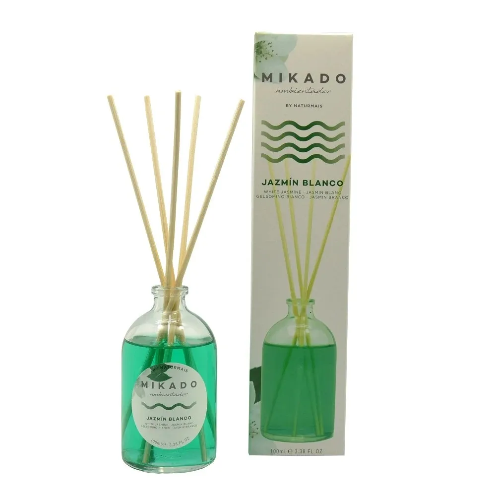 Odorizant camera cu betisoare, Mikado, Jazmin Blanco, 100 ml