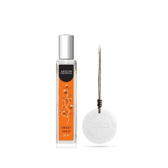 Odorizant disc ceramic, Areon, Sweet Gold, boabe de tonka, 20 ml