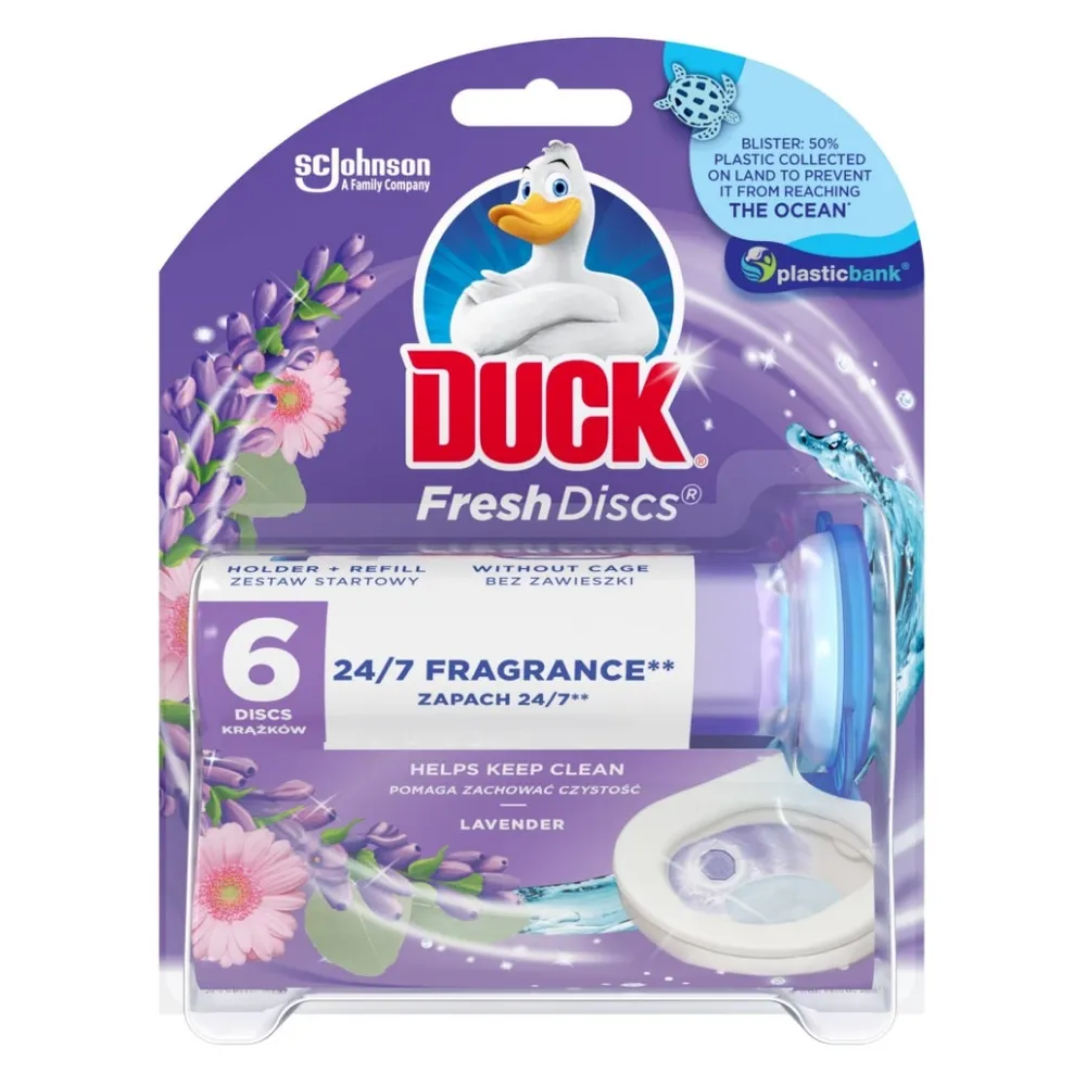 Odorizant wc baie Duck Fresh Discs, lavander, 36 g