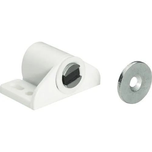 Opritor de usa cu magnet Hettich 18x33x27 mm max. 2kg, alb, pachet 5 bucati