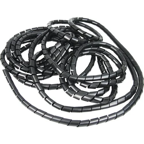 Organizator cabluri spiralat 6mm x 10m, negru