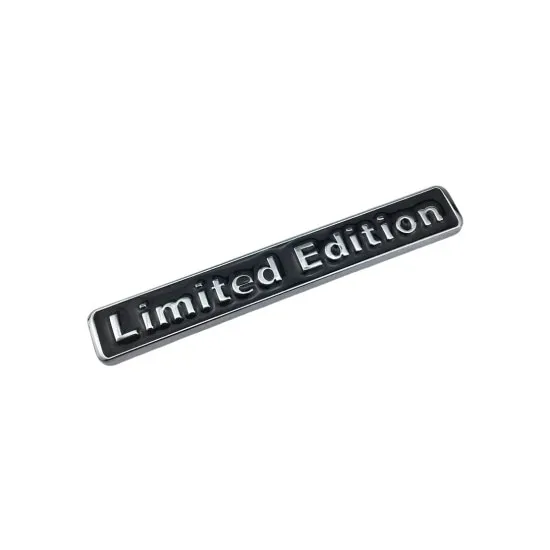 Ornament auto Limited Edition, aluminiu crom cu negru, 22x2.7cm