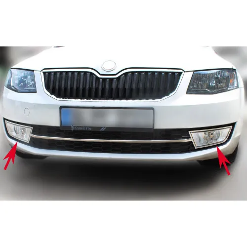 Ornament cromat pentru proiectoare SKODA OCTAVIA III 2013-2016 CROM 5570 — imaginea 2